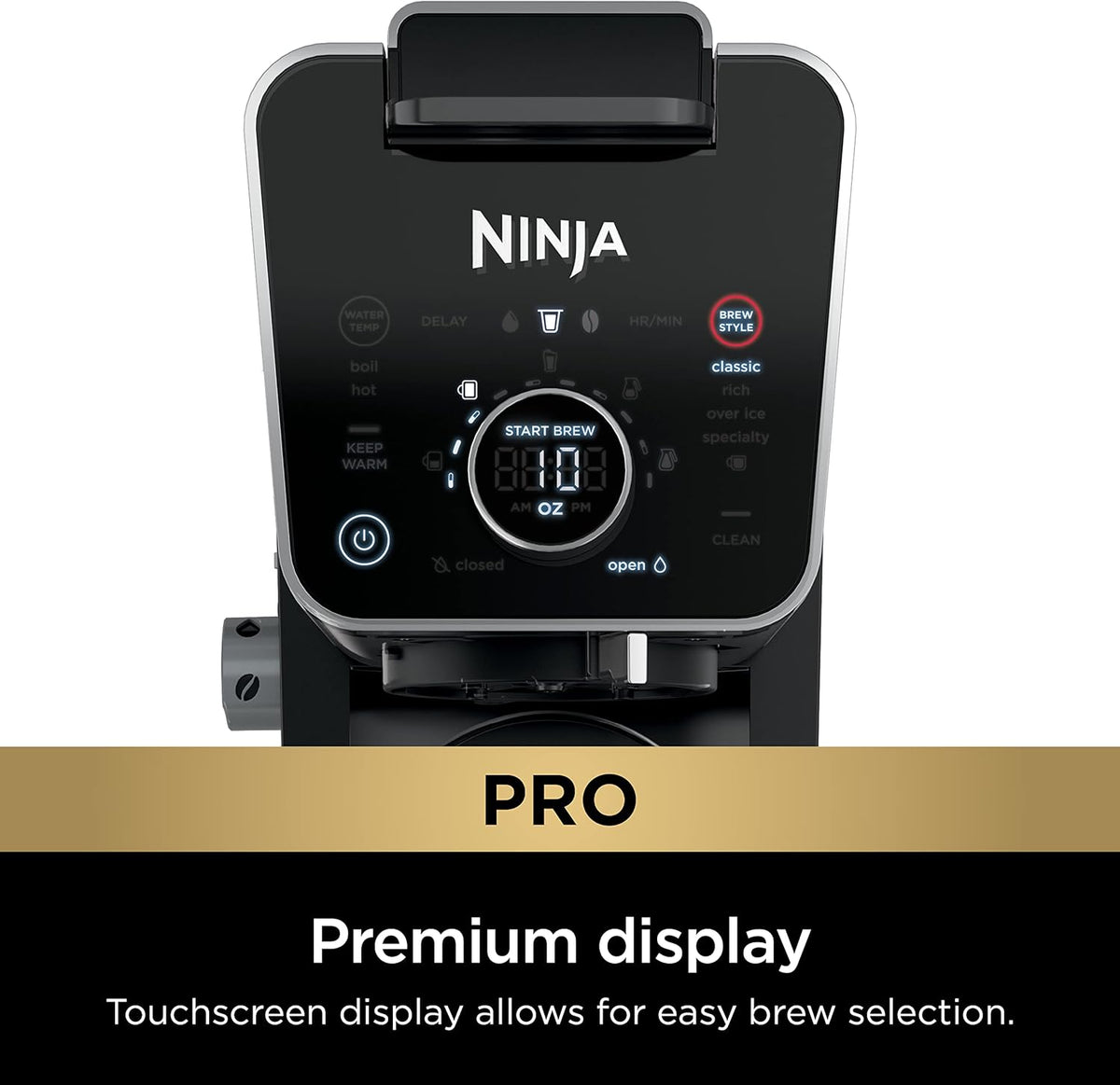 Ninja Drip Coffee Maker With K Cup Combo, DualBrew Pro Specialty Coffee System, Coffee Machine Compatible with K-Cup Pods, 12 Cup Single Serve Coffee Makers with Paper Filter, CFP301