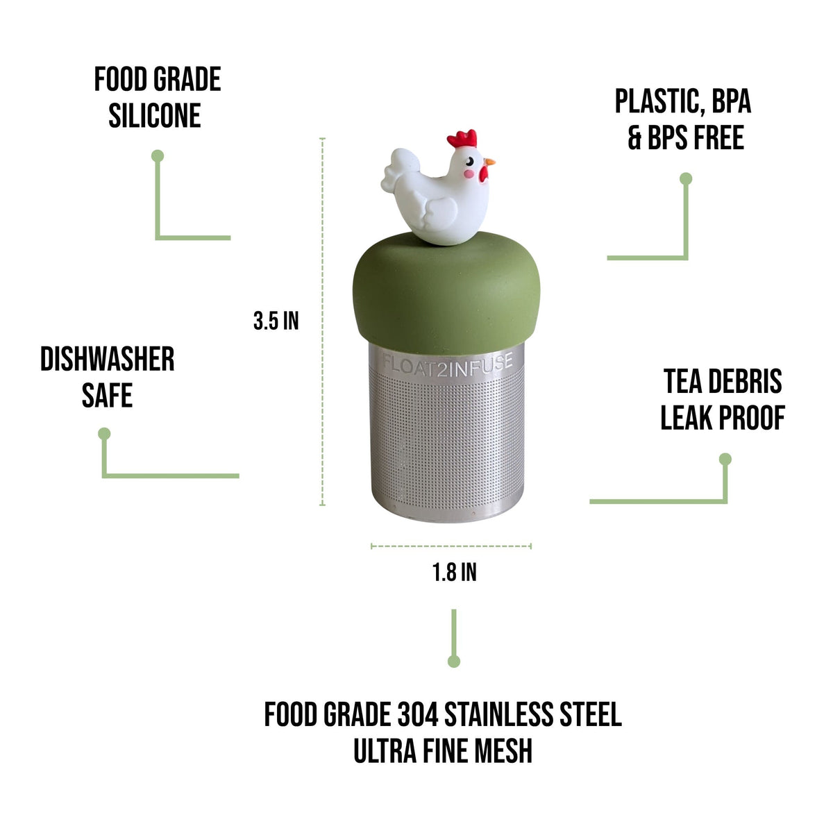 Floating Chicken Tea Infuser - Cute Animal Tea Infuser for Loose Leaf Tea