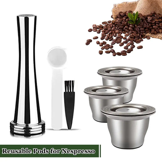 Reusable Pods for Reusable Stainless Steel Capsule Crema For Espresso Coffee Filters Reusable Pods Coffee Accessories