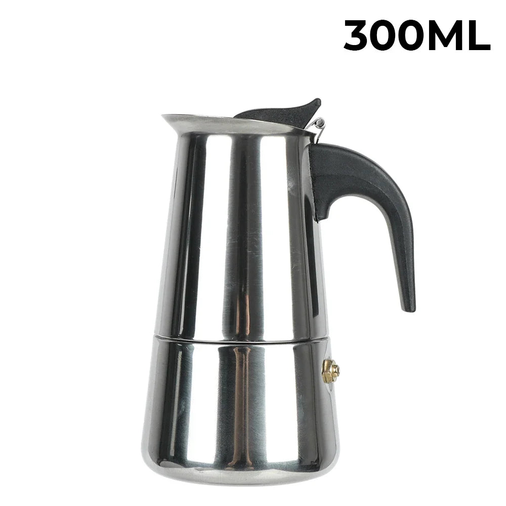 New 50ml-600ml Moka Pot Aluminum Household Electric Burner Stove Top Espresso Percolator Coffee Maker Coffee Extraction Pot