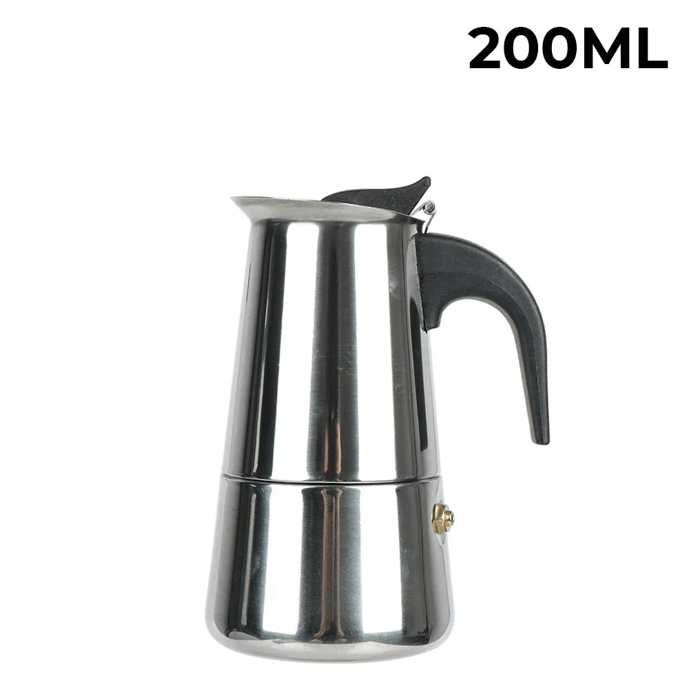 New 50ml-600ml Moka Pot Aluminum Household Electric Burner Stove Top Espresso Percolator Coffee Maker Coffee Extraction Pot