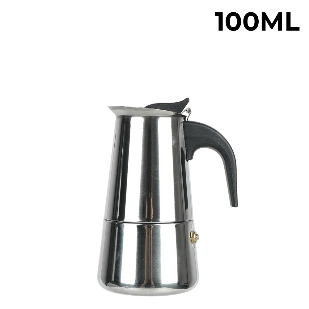 New 50ml-600ml Moka Pot Aluminum Household Electric Burner Stove Top Espresso Percolator Coffee Maker Coffee Extraction Pot